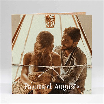 Faire-part mariage notre moment plié