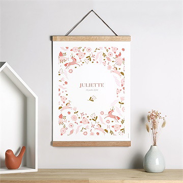 Affiche naissance licornes - Mise en situation