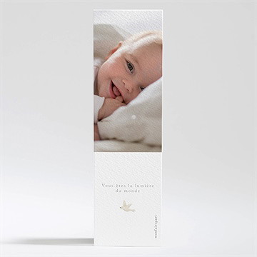 Signet baptême vers le beau - Dos du signet