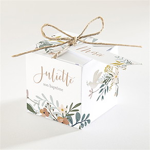 Boîte de dragées baptême la jungle