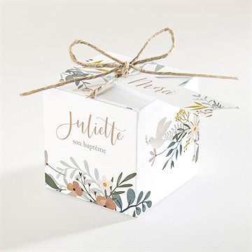 Boîte de dragées baptême la jungle