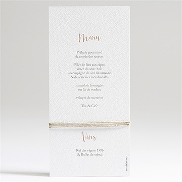 Menu baptême la jungle - Dos du menu