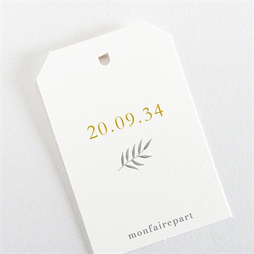 Etiquette baptême vers le beau - Dos de l'étiquette