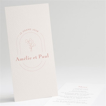 Menu mariage tendre capsule étiquette