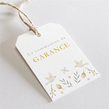 Etiquette communion en vérité gaufrage