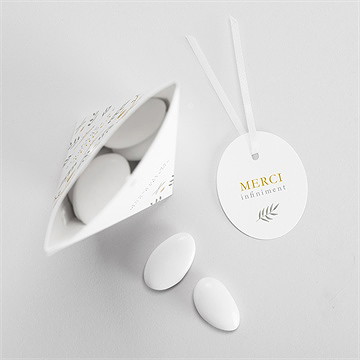 Boîte de dragées baptême vers le beau étui - Intérieur de la boîte