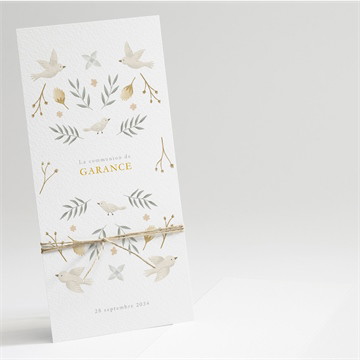 Menu communion en vérité gaufrage