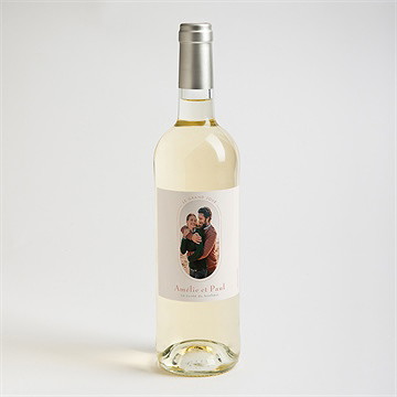 Etiquette de bouteille mariage tendre capsule - Mise en situation