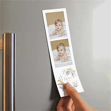 Remerciement baptême jungle magnet - Mise en situation