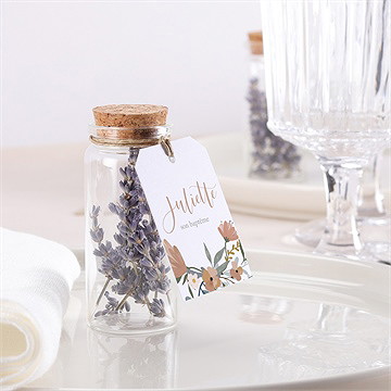 Mignonette baptême jungle étiquettte - Mise en situation