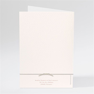 Faire-part mariage tendre capsule plié - Dos du faire-part