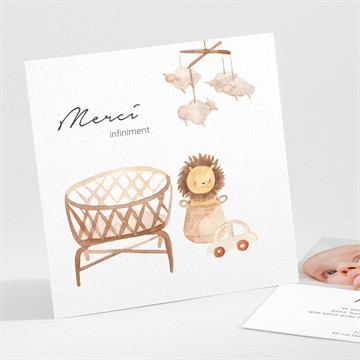 Remerciement naissance mon lion en peluche