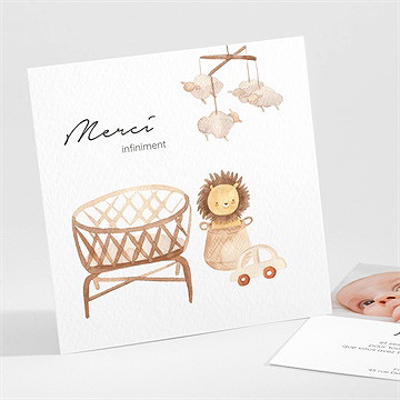 Remerciement naissance mon lion en peluche