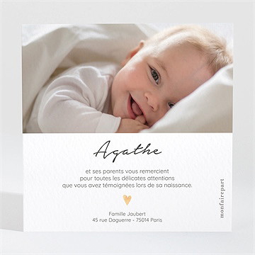 Remerciement naissance mes petits arc-en-ciel - Dos du remerciement