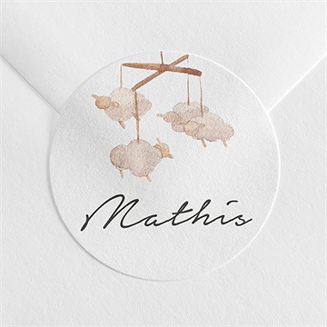 Sticker naissance mon lion en peluche