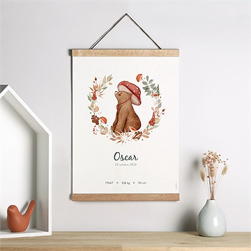 Affiche naissance forêt - Mise en situation