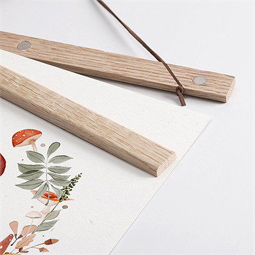 Affiche naissance forêt - Détail des supports en bois