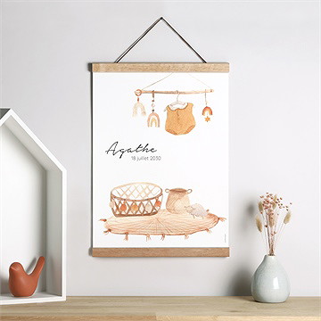 Affiche naissance mes petits arc-en-ciel - Mise en situation