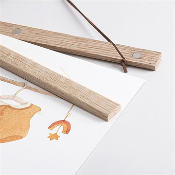 Affiche naissance mes petits arc-en-ciel - Détail des supports en bois