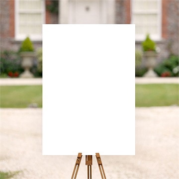 Panneau bienvenue création vierge bienvenue - Mise en situation