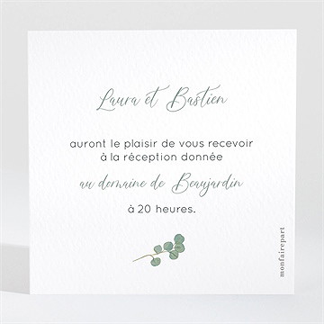 Carton d'invitation mariage notre evidence - Dos du carton
