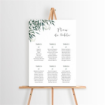 Plan de table baptême jolie annonce champêtre