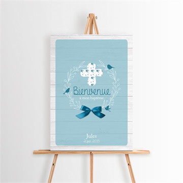 Panneau bienvenue noeud et croix