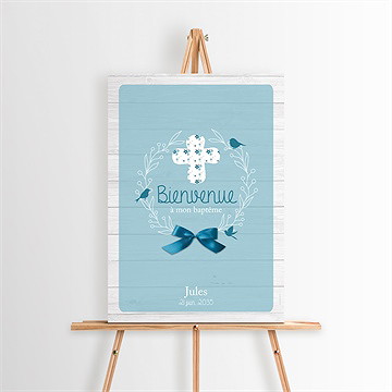 Panneau bienvenue noeud et croix