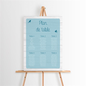 Plan de table baptême noeud et croix