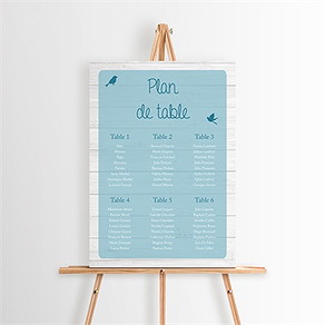 Plan de table baptême noeud et croix
