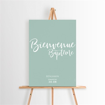 Panneau bienvenue jeu de mots dorure