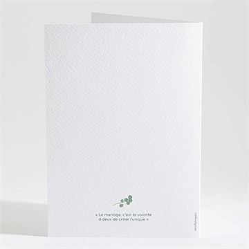 Livret de messe mariage notre evidence - Dos du livret