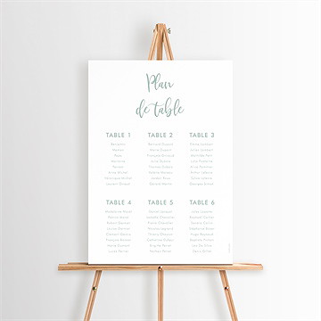 Plan de table baptême jeu de mots