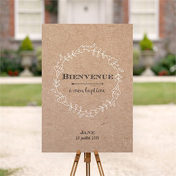 Panneau bienvenue belle histoire sacrée - Mise en situation