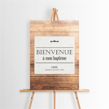 Panneau bienvenue maison du baptême !