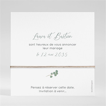 Save the Date mariage notre evidence - Dos de la carte