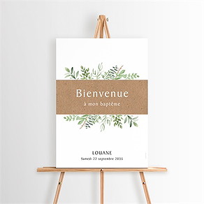 Panneau bienvenue kraft végétal