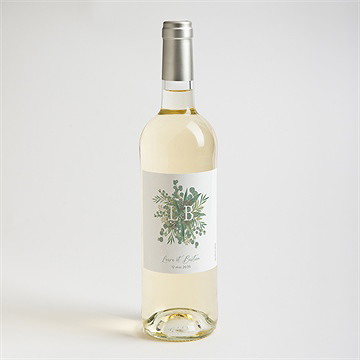 Etiquette de bouteille mariage notre evidence - Mise en situation