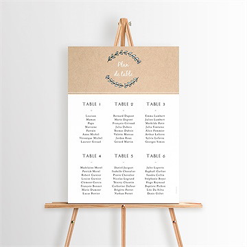 Plan de table baptême petit programme