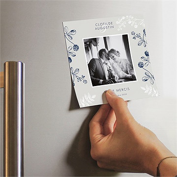 Remerciement mariage esperluette magnet - Mise en situation