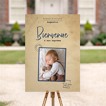 Panneau bienvenue télégramme baptême