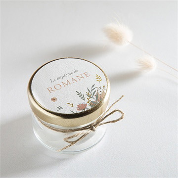 Sticker baptême tout en joie - Mise en situation