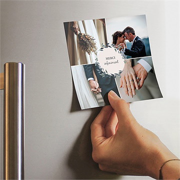 Remerciement mariage bel eclat magnet - Mise en situation