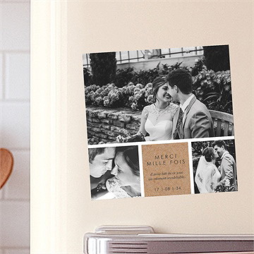 Remerciement mariage liés magnet