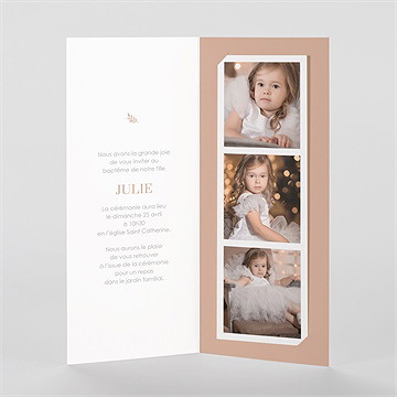 Faire-part de baptême mes petits oiseaux - Intérieur du faire-part