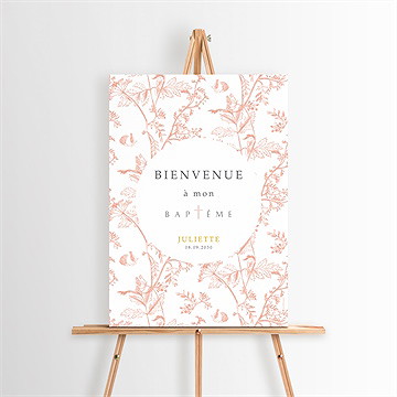 Panneau bienvenue motif gravure - Mise en situation