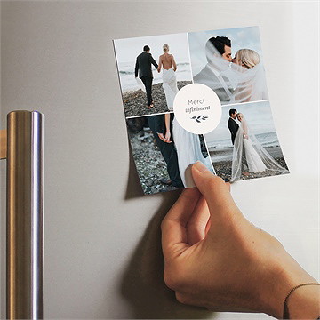 Remerciement mariage rien que nous magnet - Mise en situation