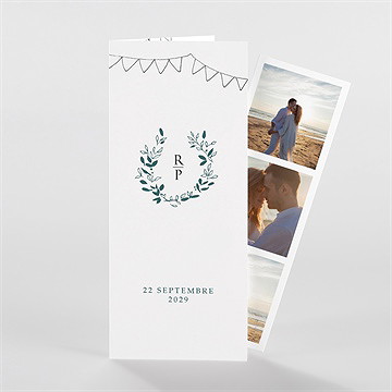 Faire-part mariage belle couronne photomaton