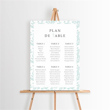 Plan de table baptême gravure en rond