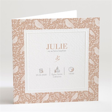 Carte pliée gaufrage